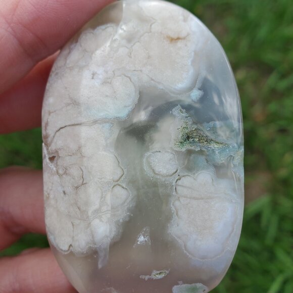 Flower Agate Palm Stone (FA607) - Picture 6 of 8